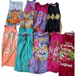 HUGE lot of 9 colorful girls' t-shirts 6X Instant Wardrobe VGUC